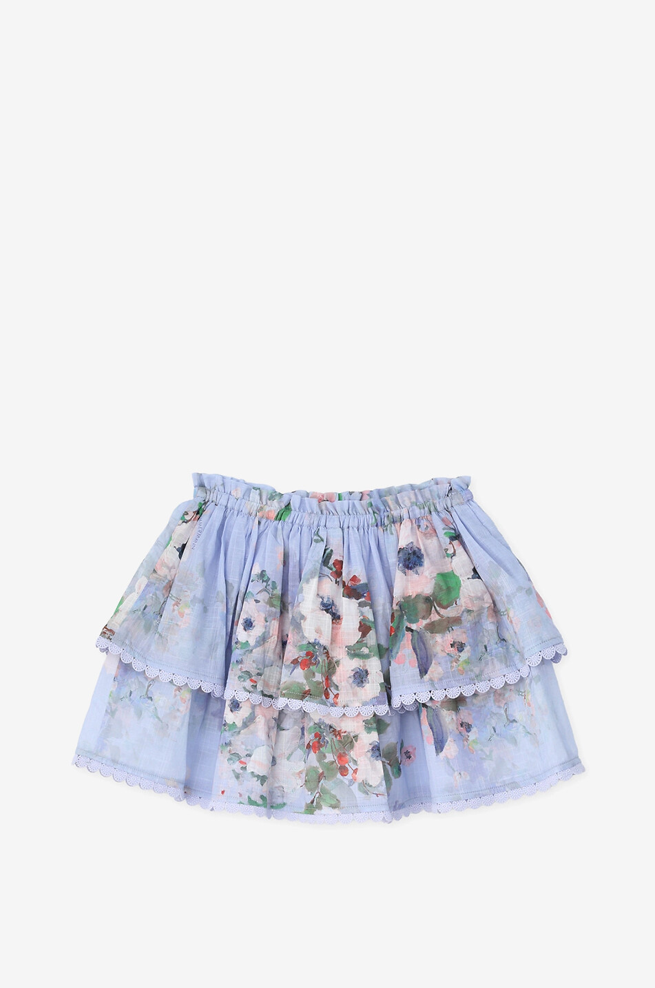 ZIMMERMANN Minijupe en coton fleuri fille Everley Fille BLEU CLAIR 2