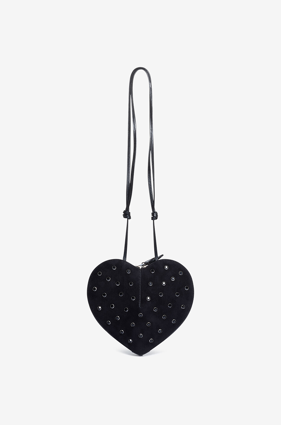Le Coeur suede and rhinestone shoulder bag