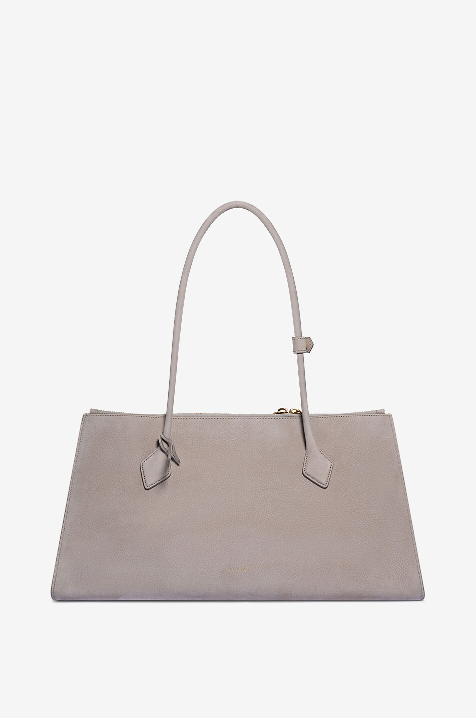 ALAÏA Sac cabas en cuir nubuck Le Teckel Tote Femme GRIS CLAIR 1