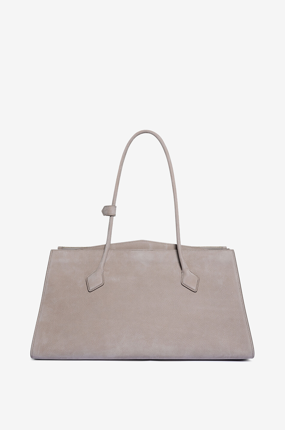 ALAÏA Sac cabas en cuir nubuck Le Teckel Tote Femme GRIS CLAIR 3