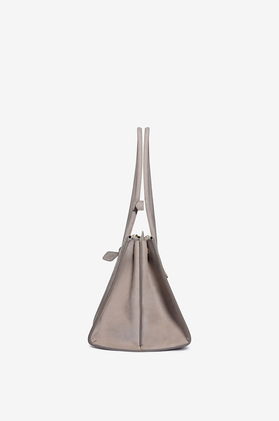 ALAÏA Sac cabas en cuir nubuck Le Teckel Tote Femme GRIS CLAIR 4
