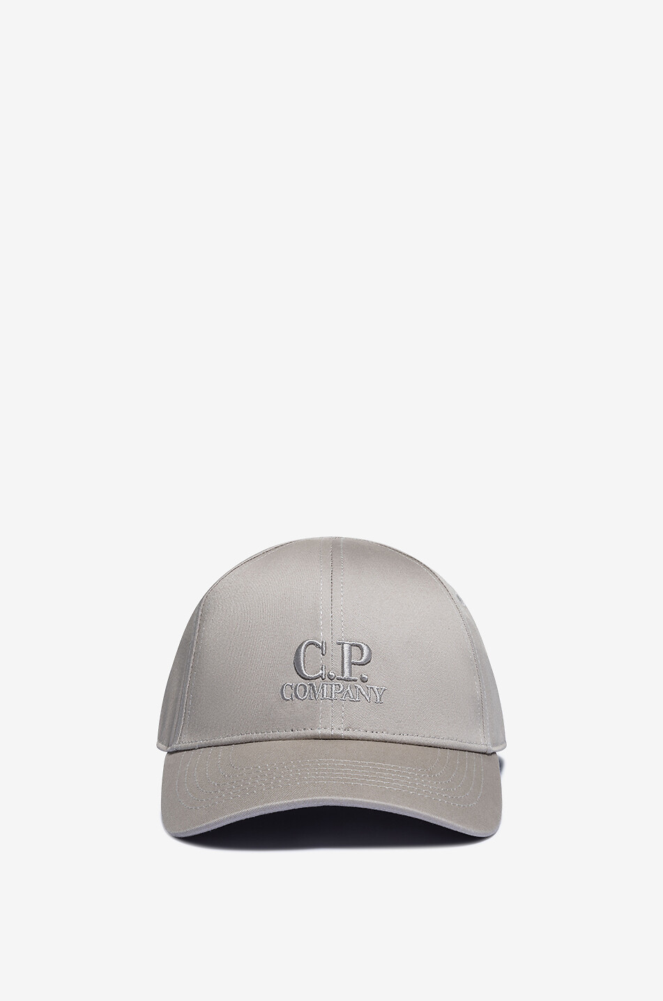 C.P. COMPANY C.P. logo embroidered gabardine baseball cap Men BEIGE 1