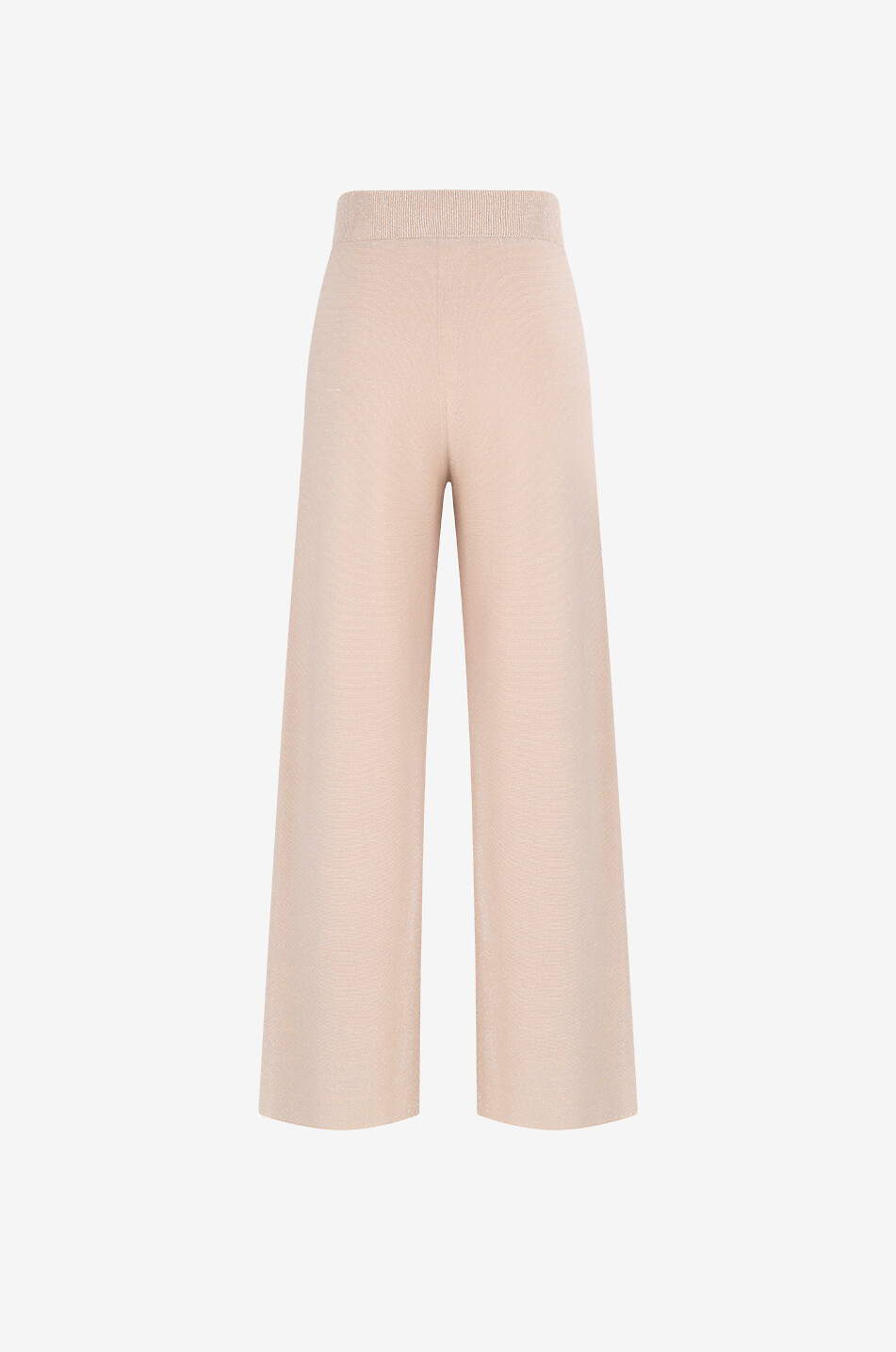 FABIANA FILIPPI High-rise wide-leg Lurex knit trousers Women Light beige 2