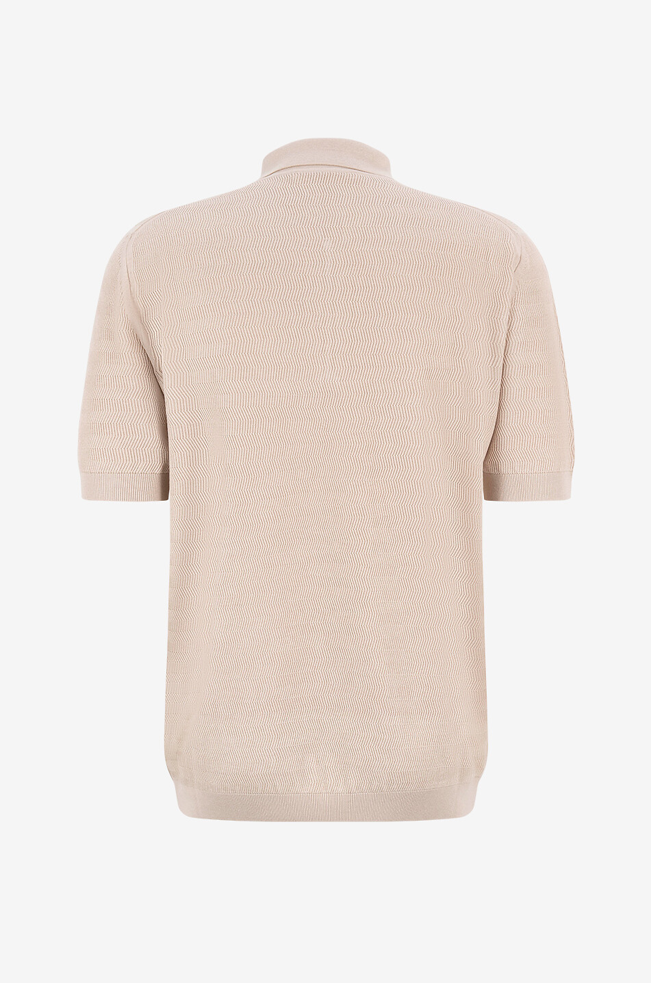 MAURIZIO BALDASSARI Polo à manches courtes en maille chevrons Homme BEIGE 2