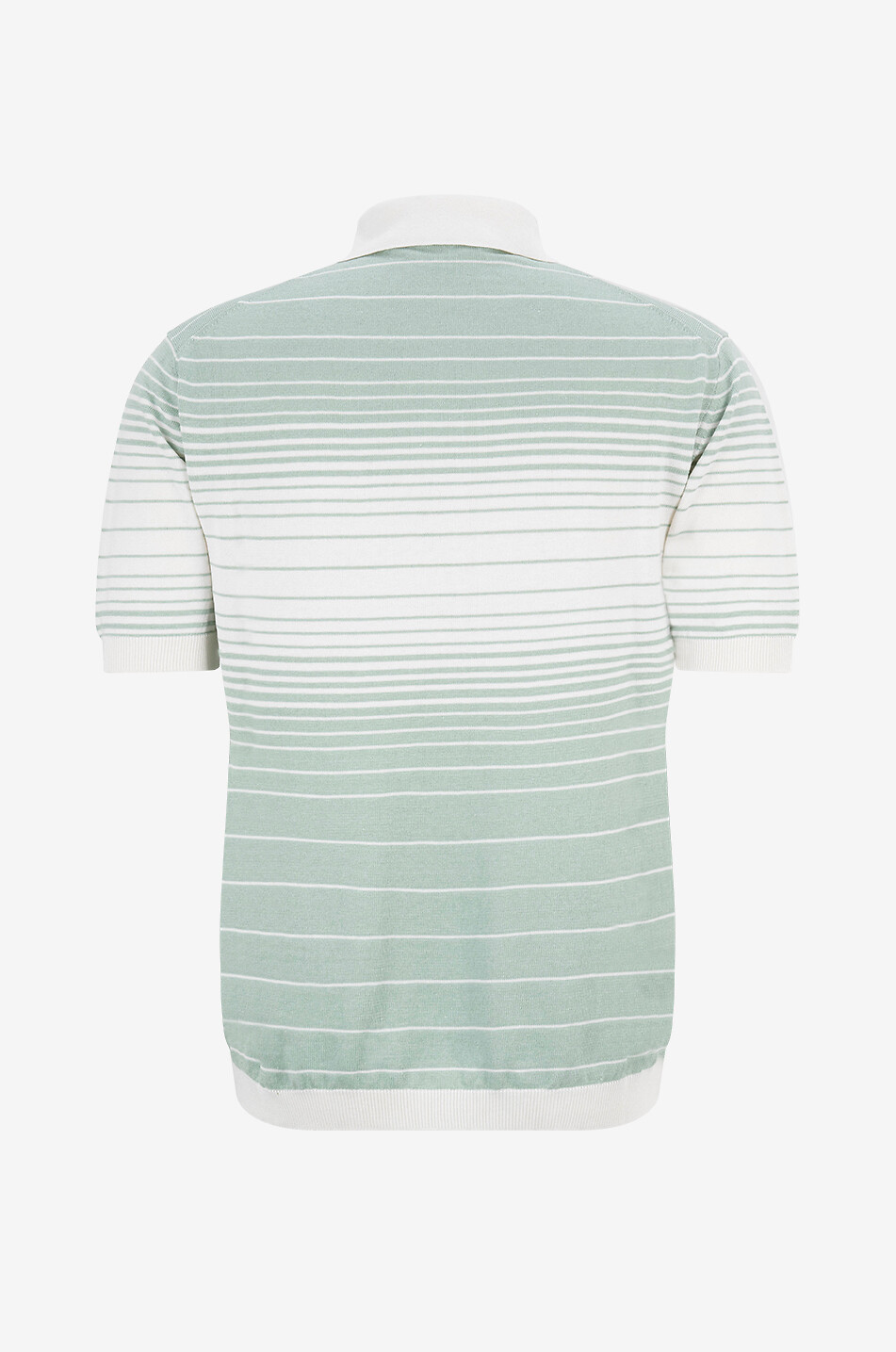 MAURIZIO BALDASSARI Polo rayé à manches courtes en maille de lin et soie Homme VERT CLAIR 2