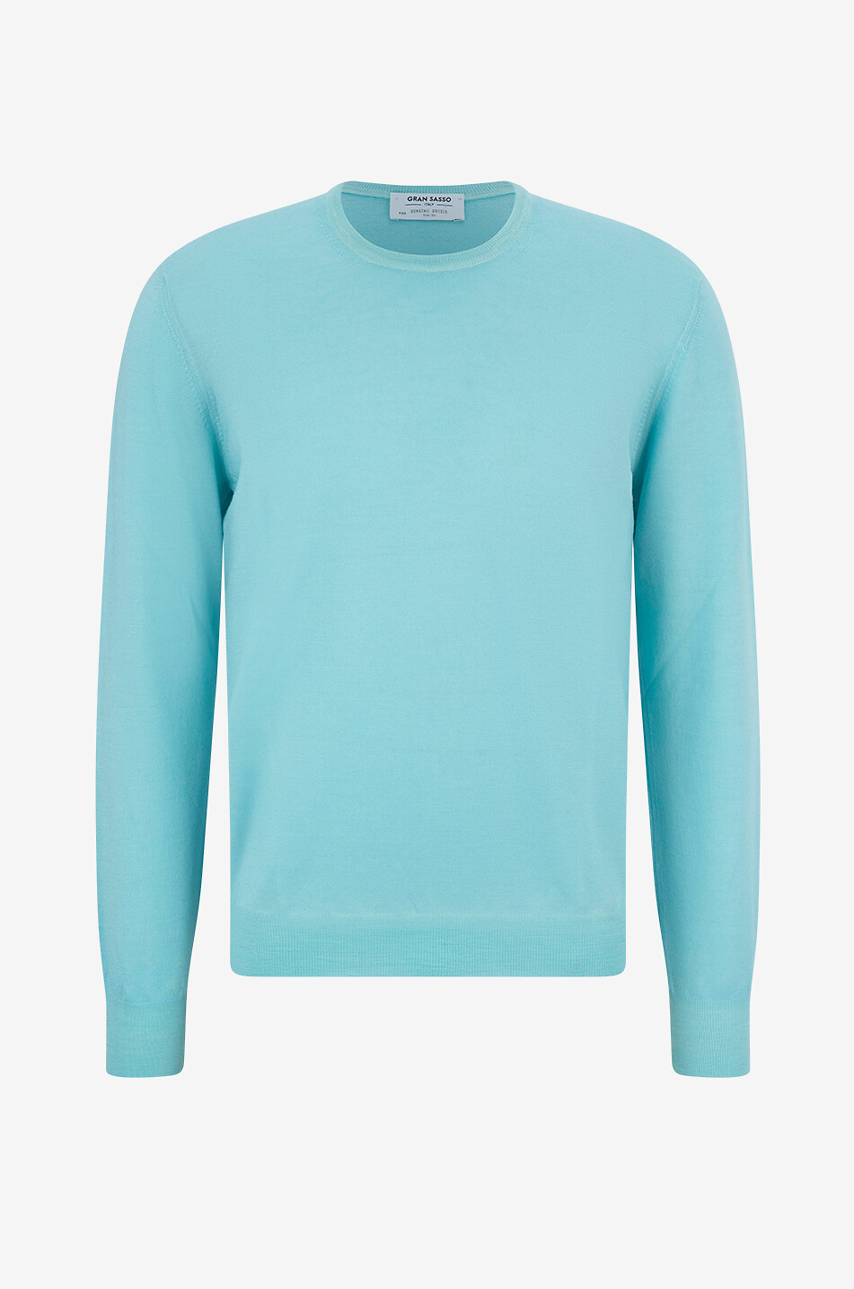 GRAN SASSO Pull fin à col rond en laine vierge Homme BLEU CLAIR 1