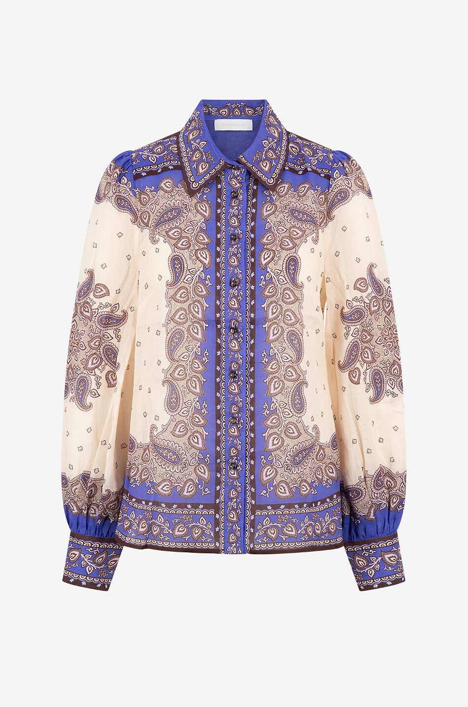 ZIMMERMANN Paisley-bedrucktes Ramie-Hemd Maxine Blouson Damen VIOLETT 1