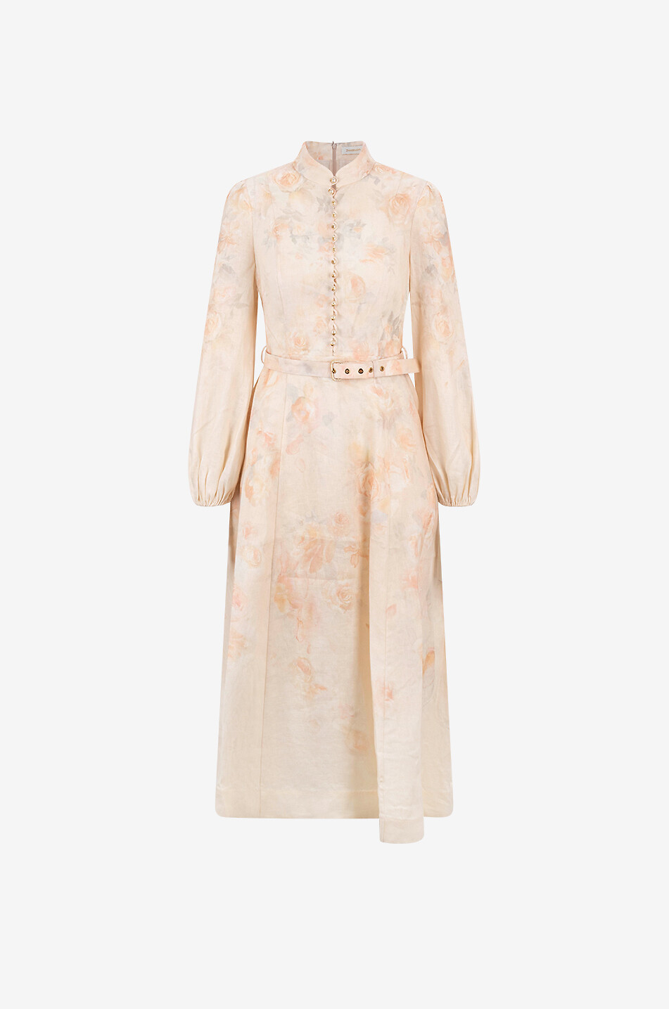 Midikleid aus Leinen Crush Buttoned Clara Floral