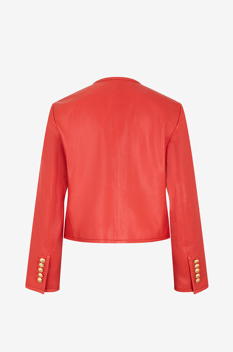 VERONICA BEARD Veste tailleur en cuir d'agneau Andrea Femme ROUGE 2