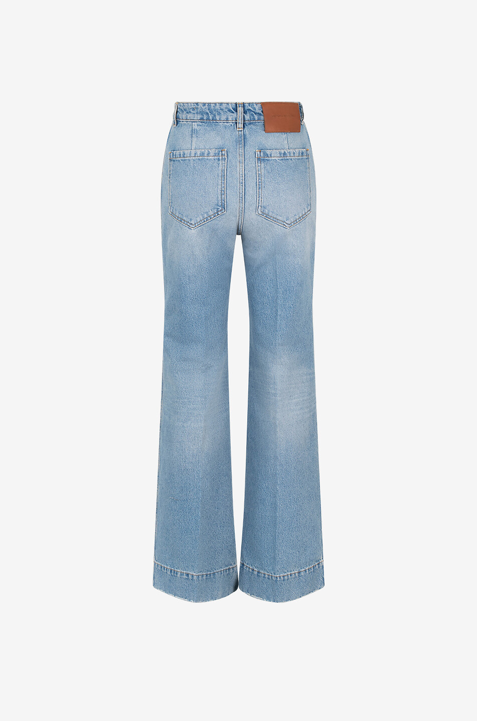 VICTORIA BECKHAM Alina Pale Blue Wash high-rise wide-leg jeans Women BLUE 2
