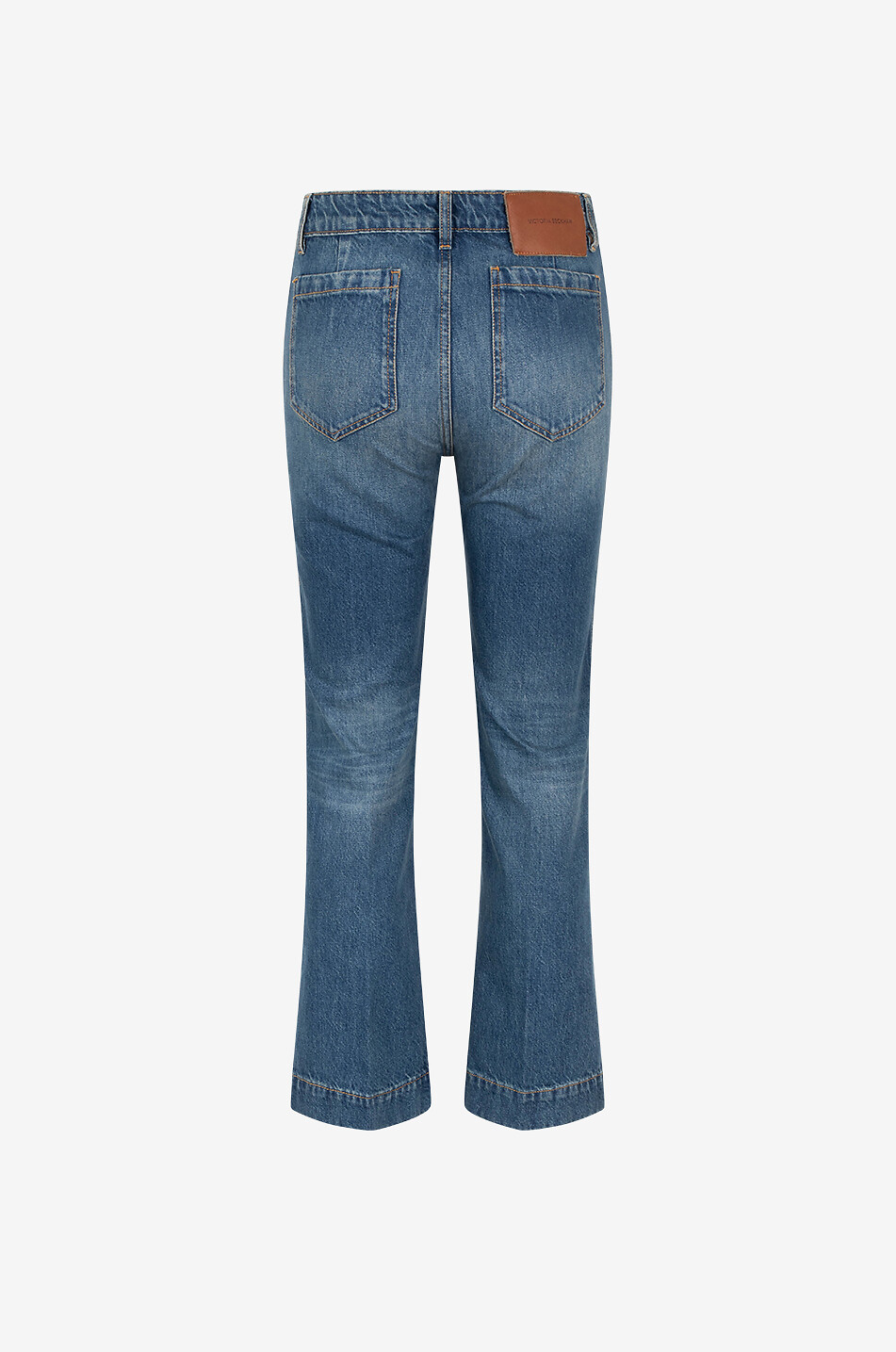 VICTORIA BECKHAM Alina Cropped Kick Mid Blue high-rise jeans Women BLUE 2