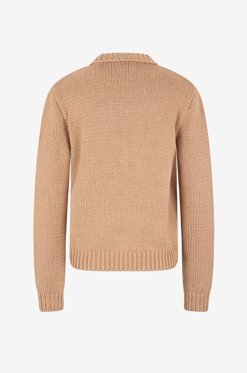 MONCLER Pull à col rond en coton à broderie logo Femme BEIGE 2
