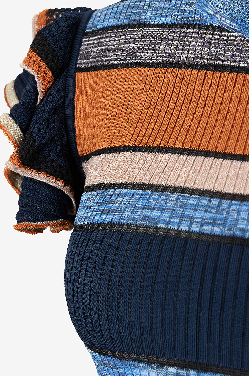 ULLA JOHNSON Gestreifter Schlauchpullover mit Rüschen Cecile Damen BUNT 3