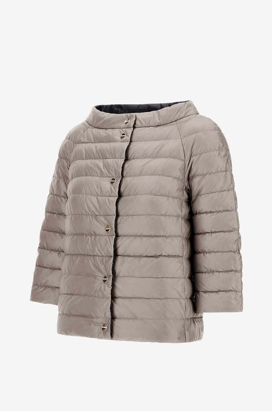 HERNO Wendbare kurze Daunenjacke mit 3/4-Ärmeln Damen SCHWARZ 8