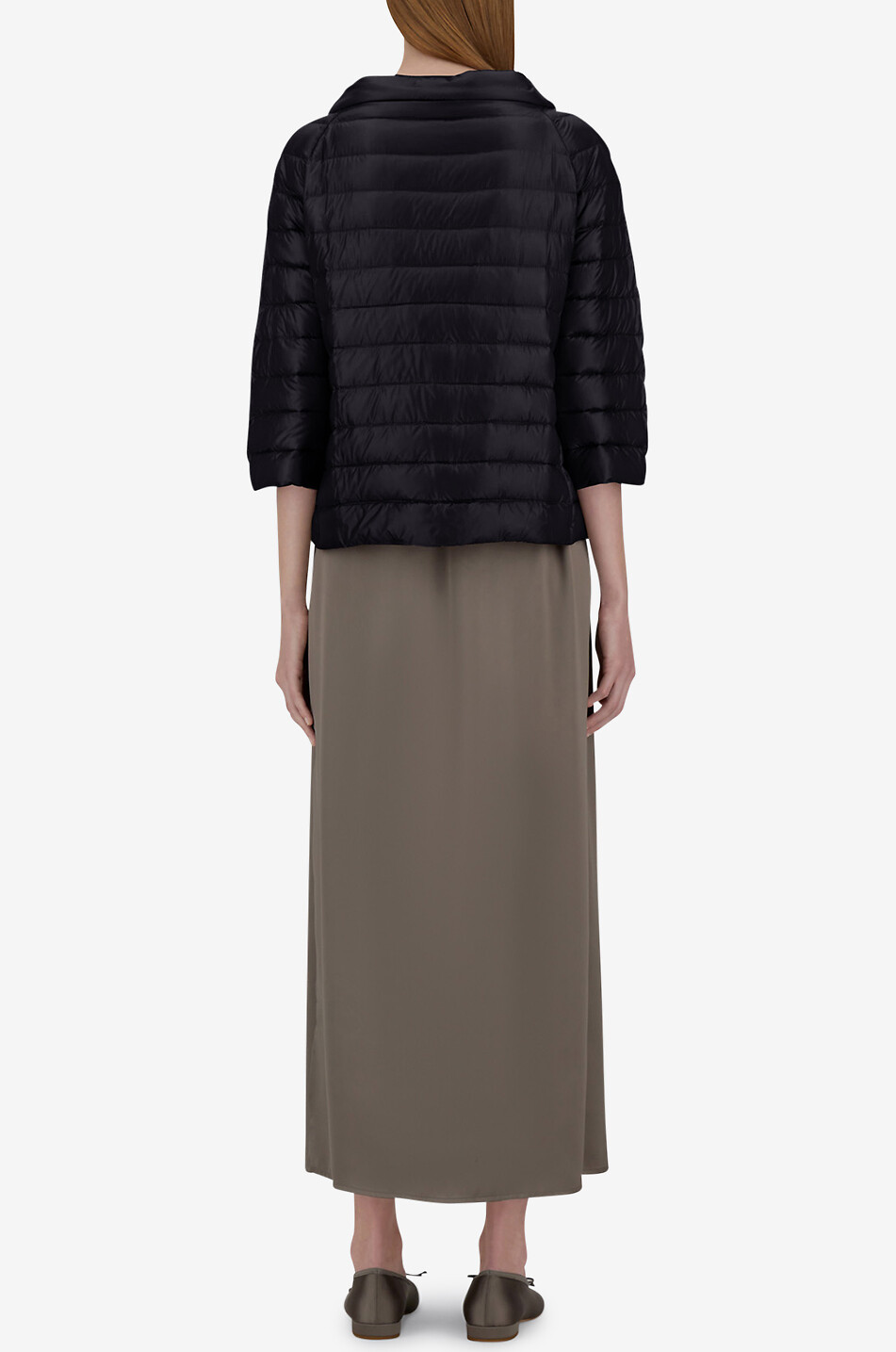 HERNO Wendbare kurze Daunenjacke mit 3/4-Ärmeln Damen SCHWARZ 4