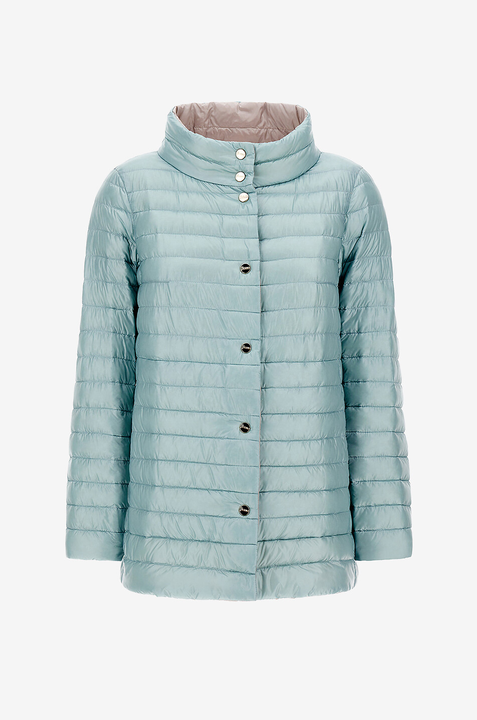 HERNO Reversible puffer jacket with stand-up collar Women LIGHT BROWN 2