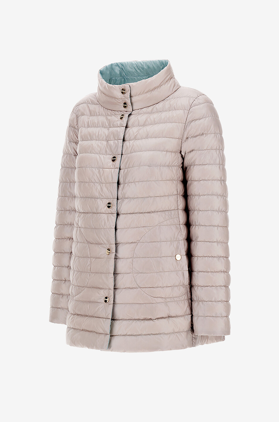 HERNO Reversible puffer jacket with stand-up collar Women LIGHT BROWN 3