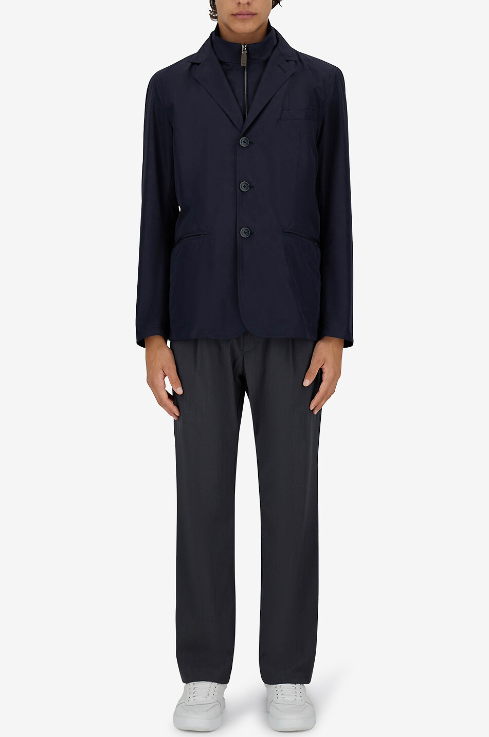 HERNO Blazer with down bib Men DARK BLUE 2