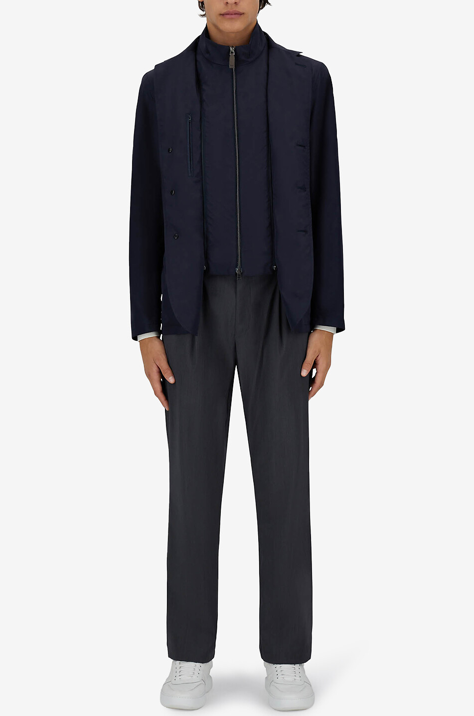 HERNO Blazer with down bib Men DARK BLUE 3