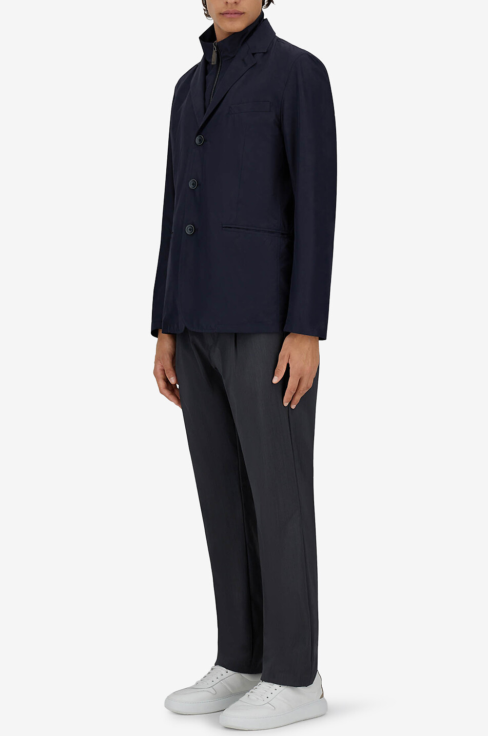 HERNO Blazer with down bib Men DARK BLUE 4