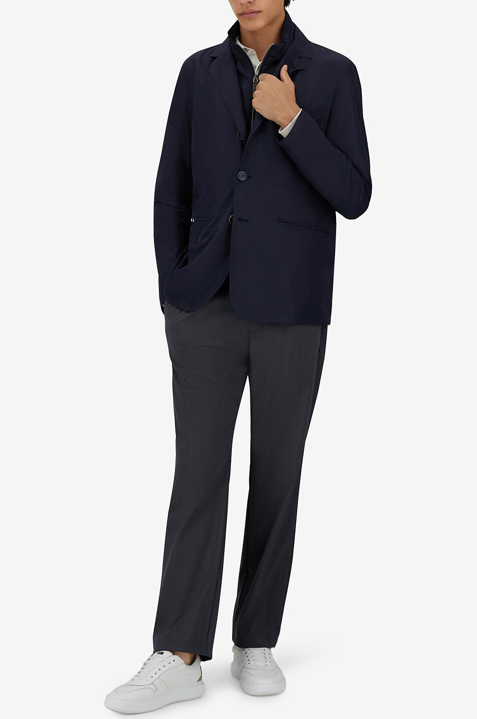 HERNO Blazer with down bib Men DARK BLUE 6