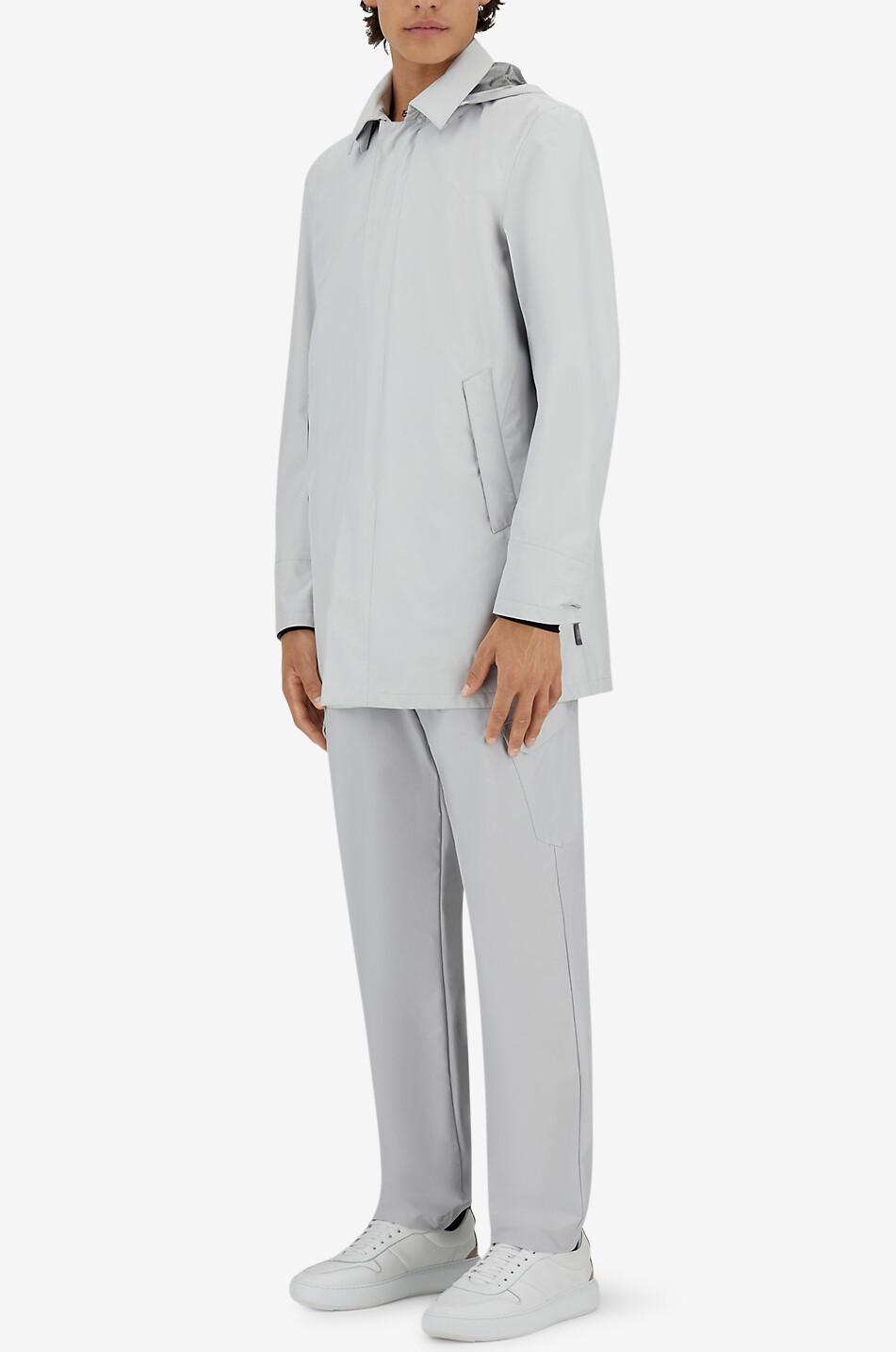 HERNO Parka à capuche Homme GRIS CLAIR 4