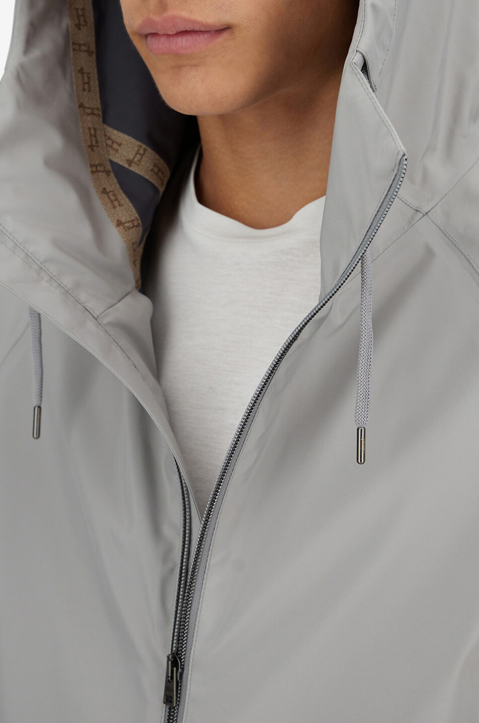 HERNO Veste coupe-vent à capuche Homme GRIS CLAIR 7