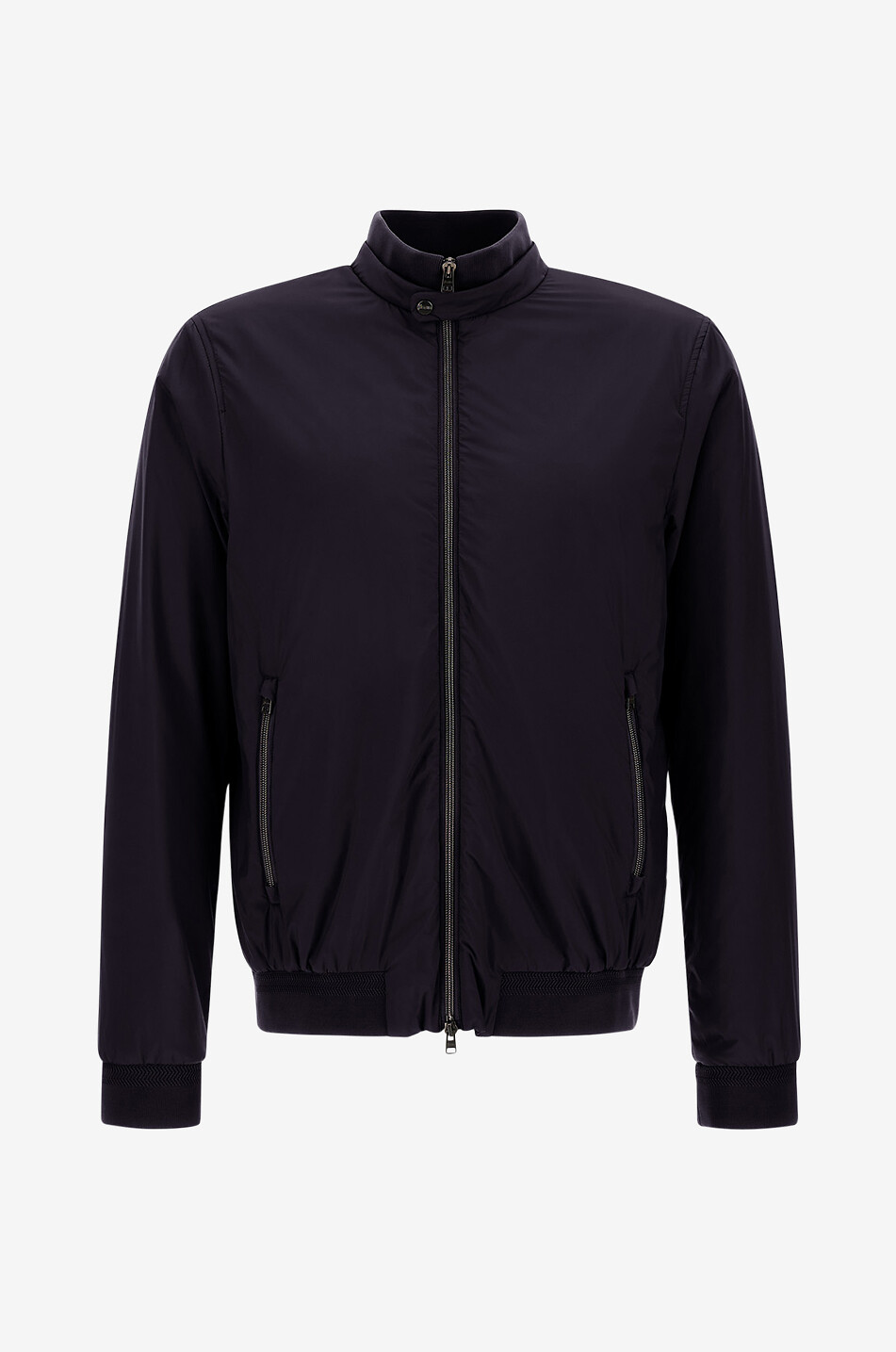 Bomber jacket with high collar