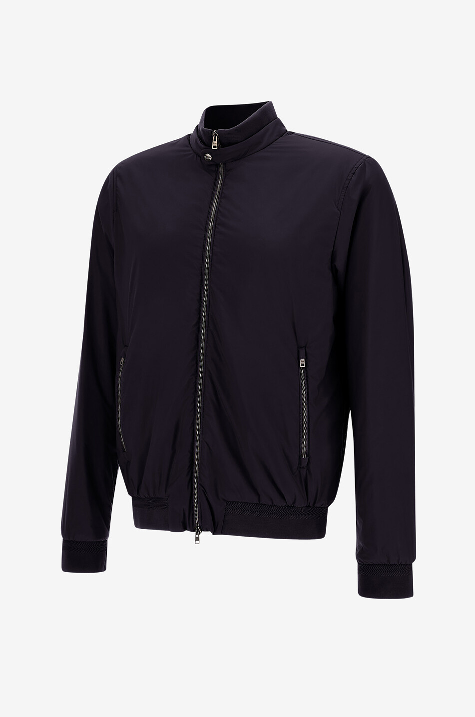 Bomber jacket with high collar