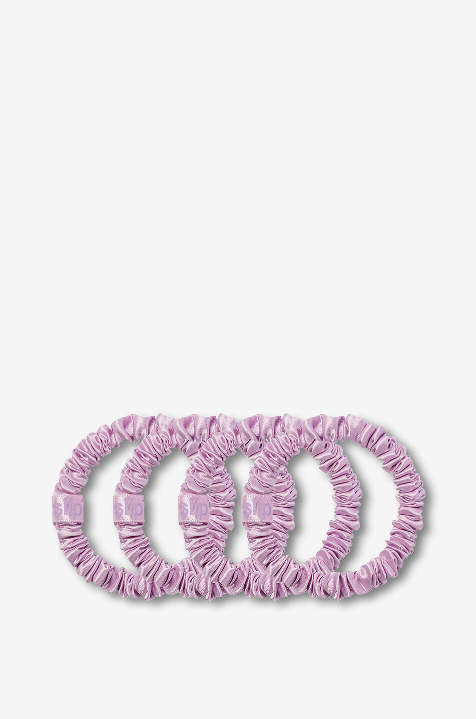 SLIP Slip Pure Skinny Wildflower set of 4 silk scrunchies Unisex LIGHT PURPLE 2