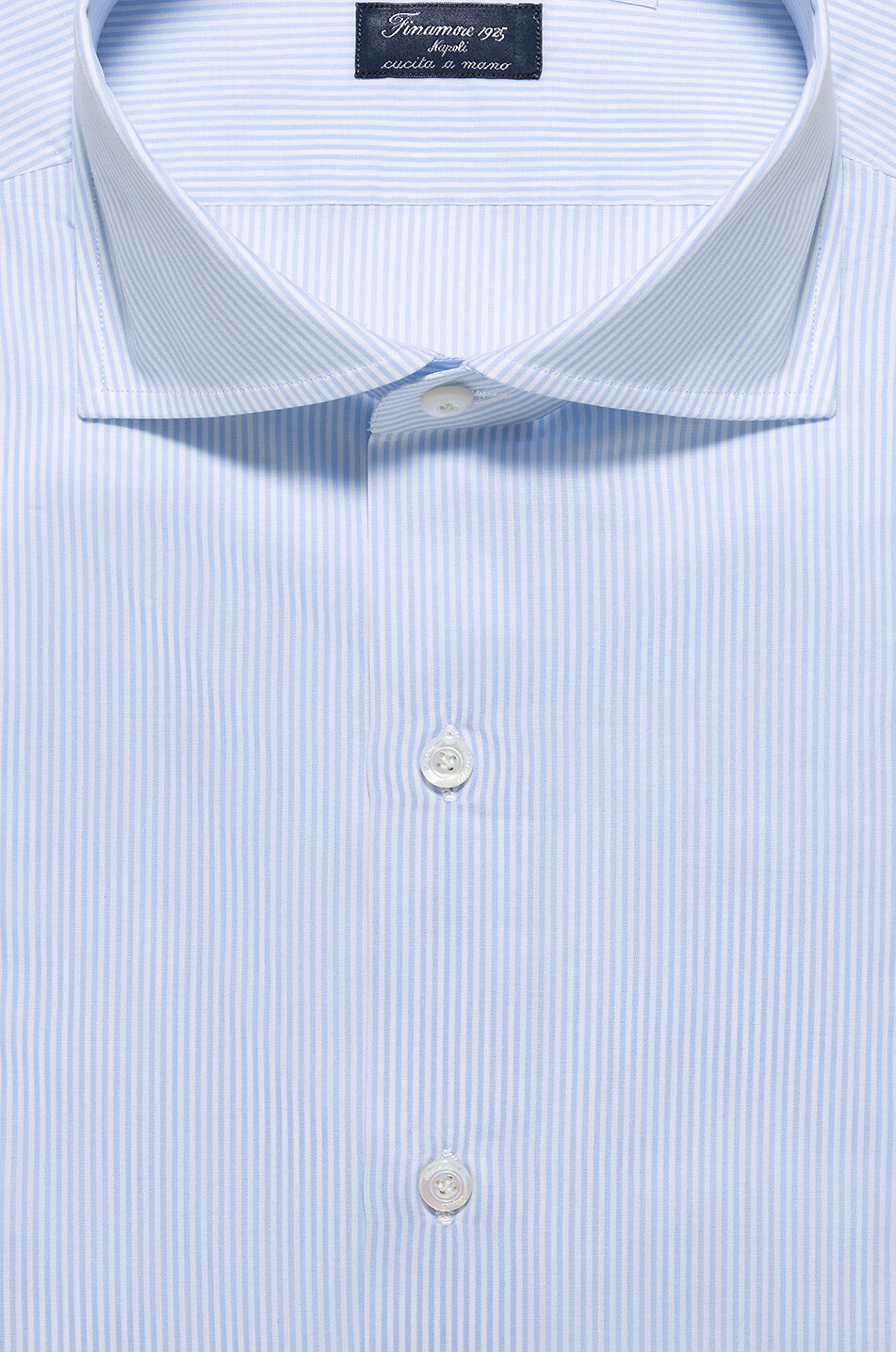 Gestreiftes langärmeliges Hemd aus Baumwolle Edoardo