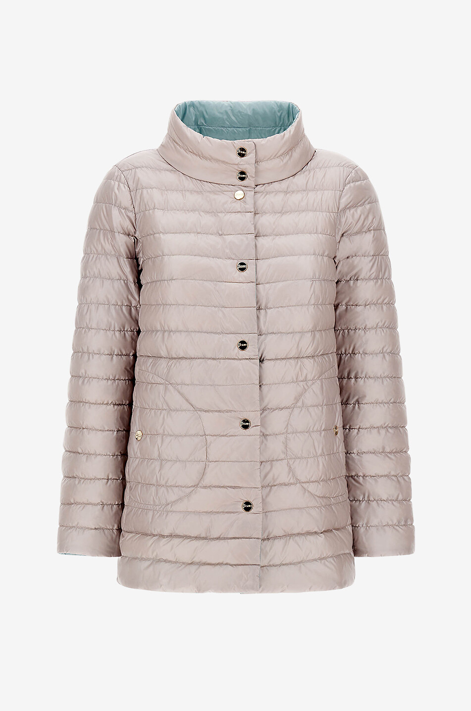 HERNO Reversible puffer jacket with stand-up collar Women LIGHT BROWN 1
