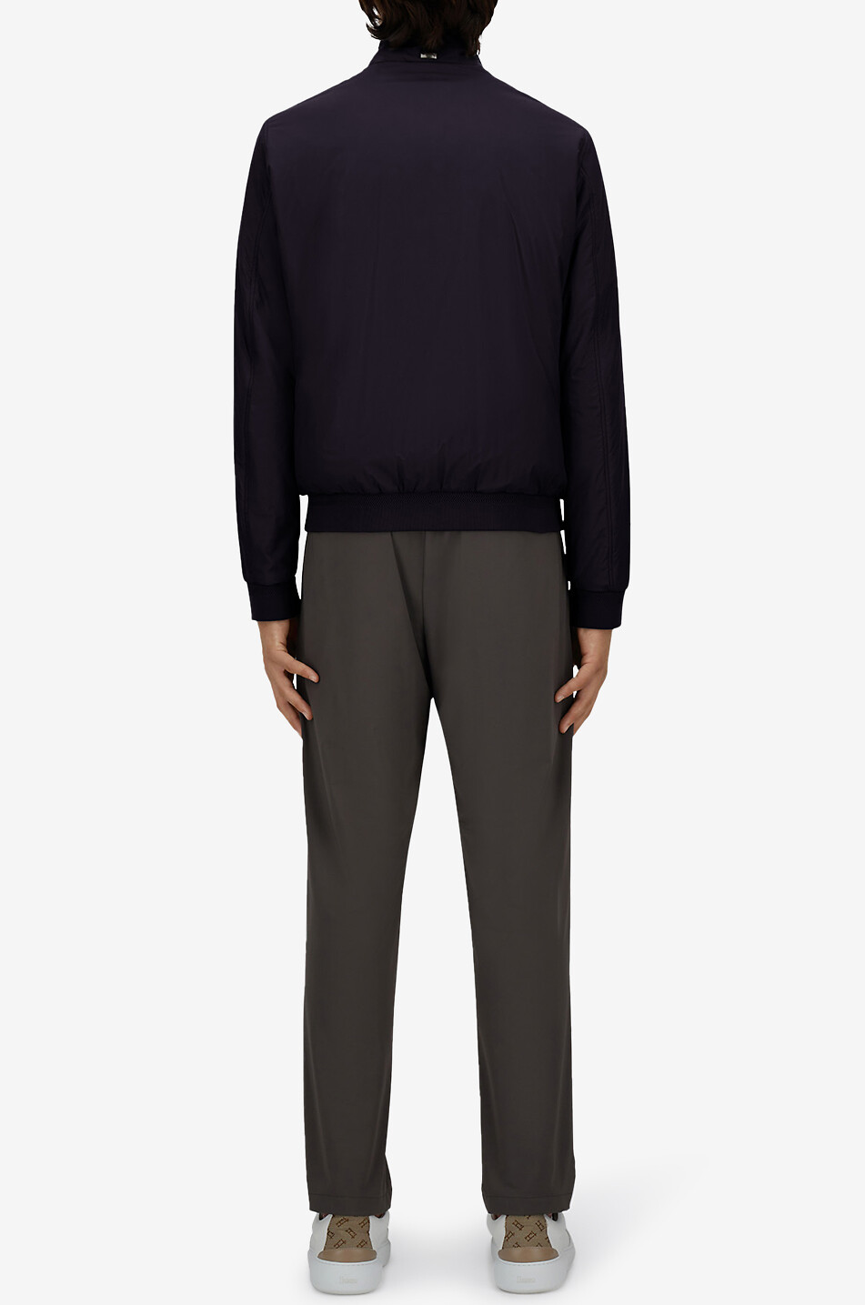 Bomber jacket with high collar