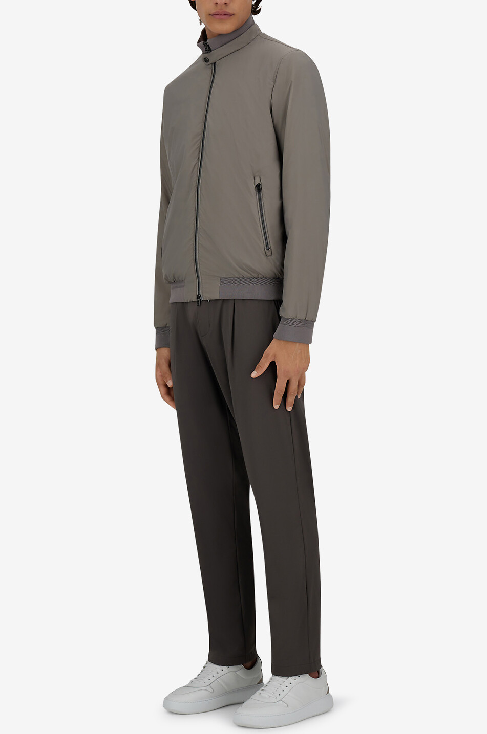 HERNO Blouson à col montant Homme MARRON 4