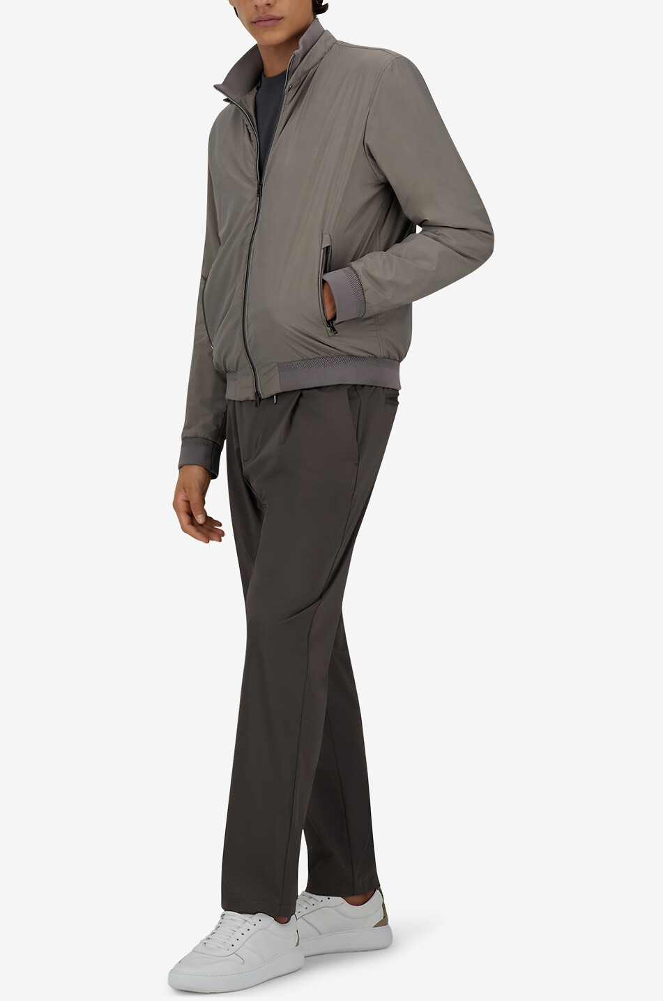 HERNO Blouson à col montant Homme MARRON 6