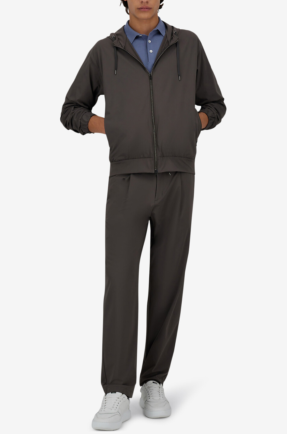 HERNO Hooded bomber jacket Men BROWN 6