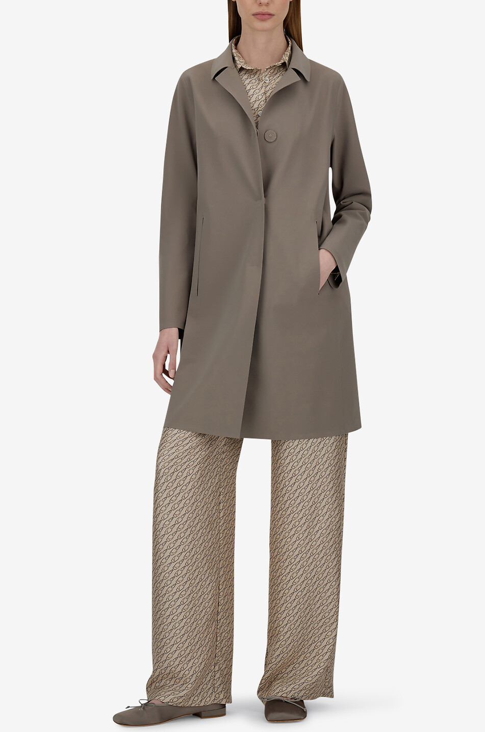 HERNO Langer Mantel Damen DUNKELBRAUN 2