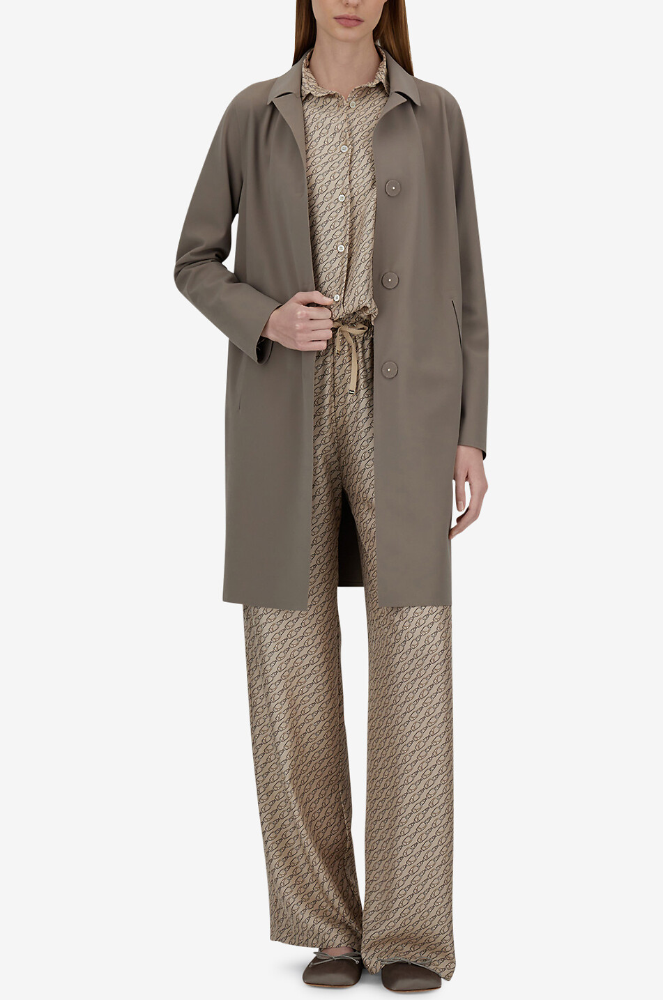 HERNO Langer Mantel Damen DUNKELBRAUN 6