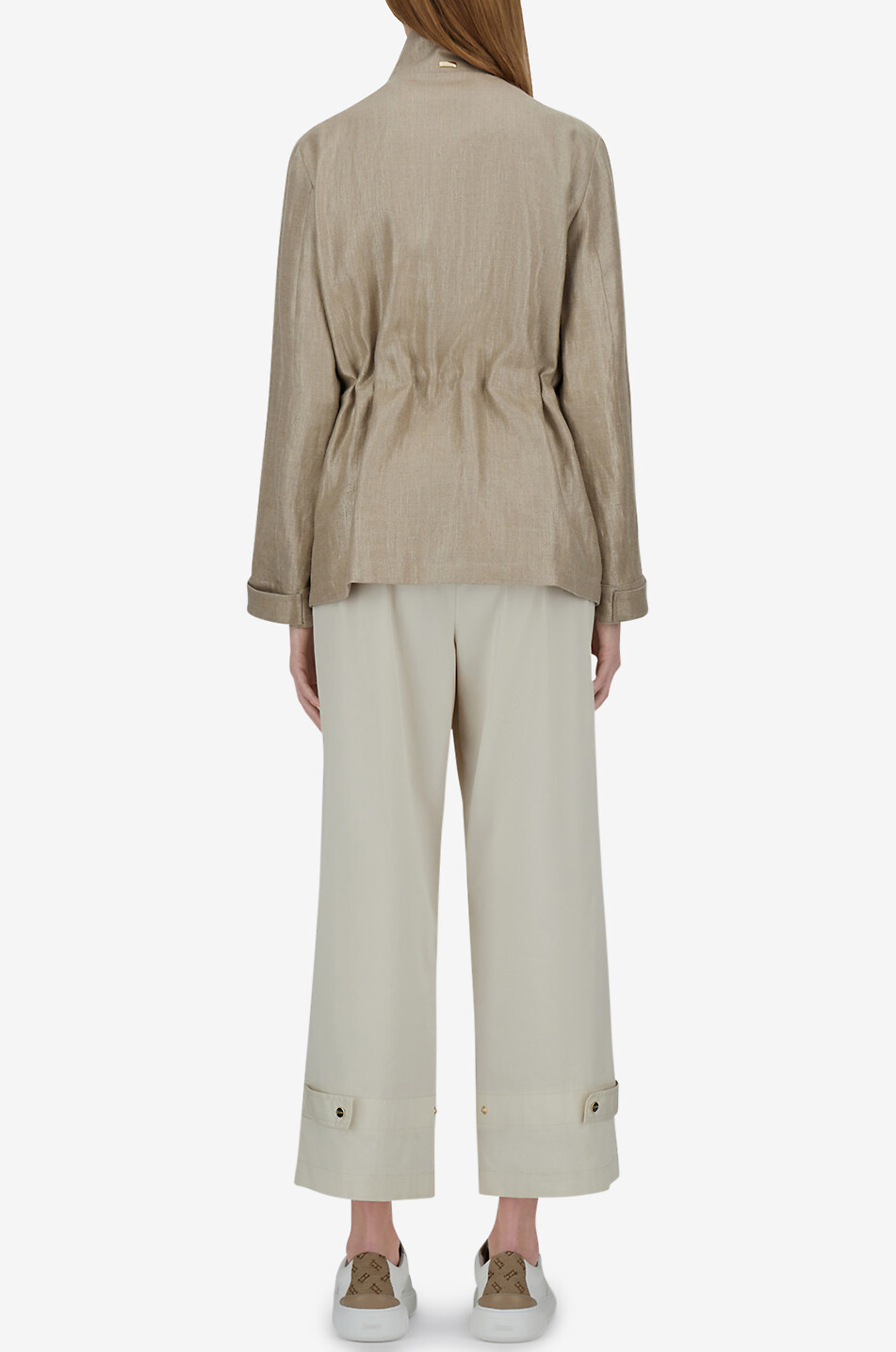 HERNO High-neck safari jacket Women LIGHT BROWN 5