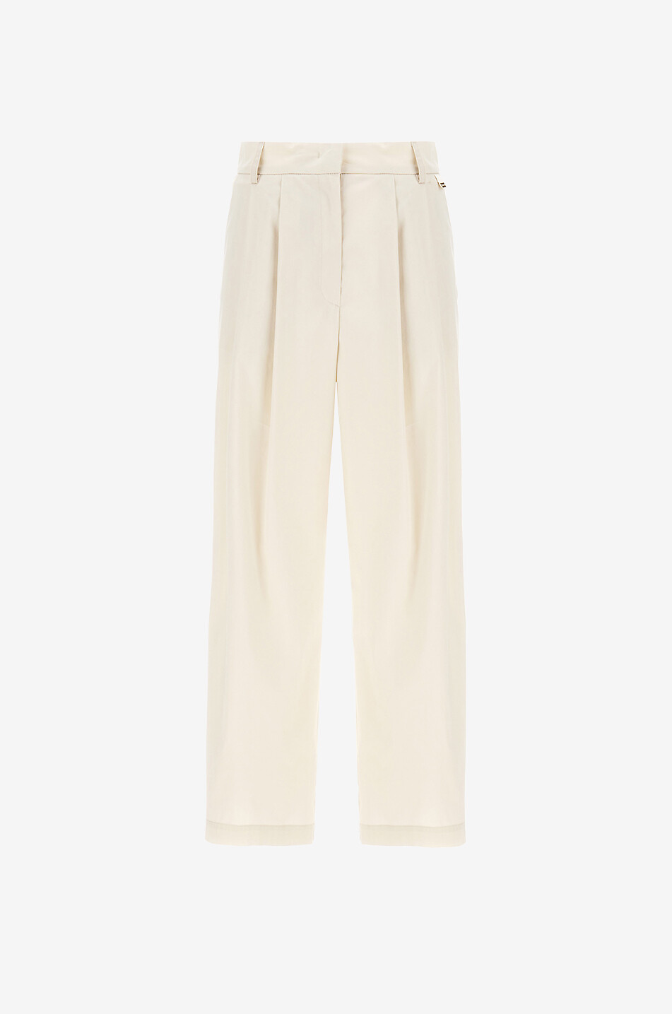 HERNO Hose mit weitem Bein mit Bundfalten Damen CREMEFARBEN 1