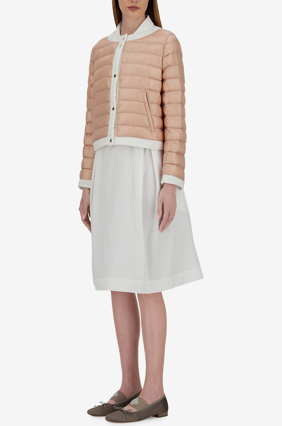 HERNO Suit fit bicolour down jacket Women PINK 5