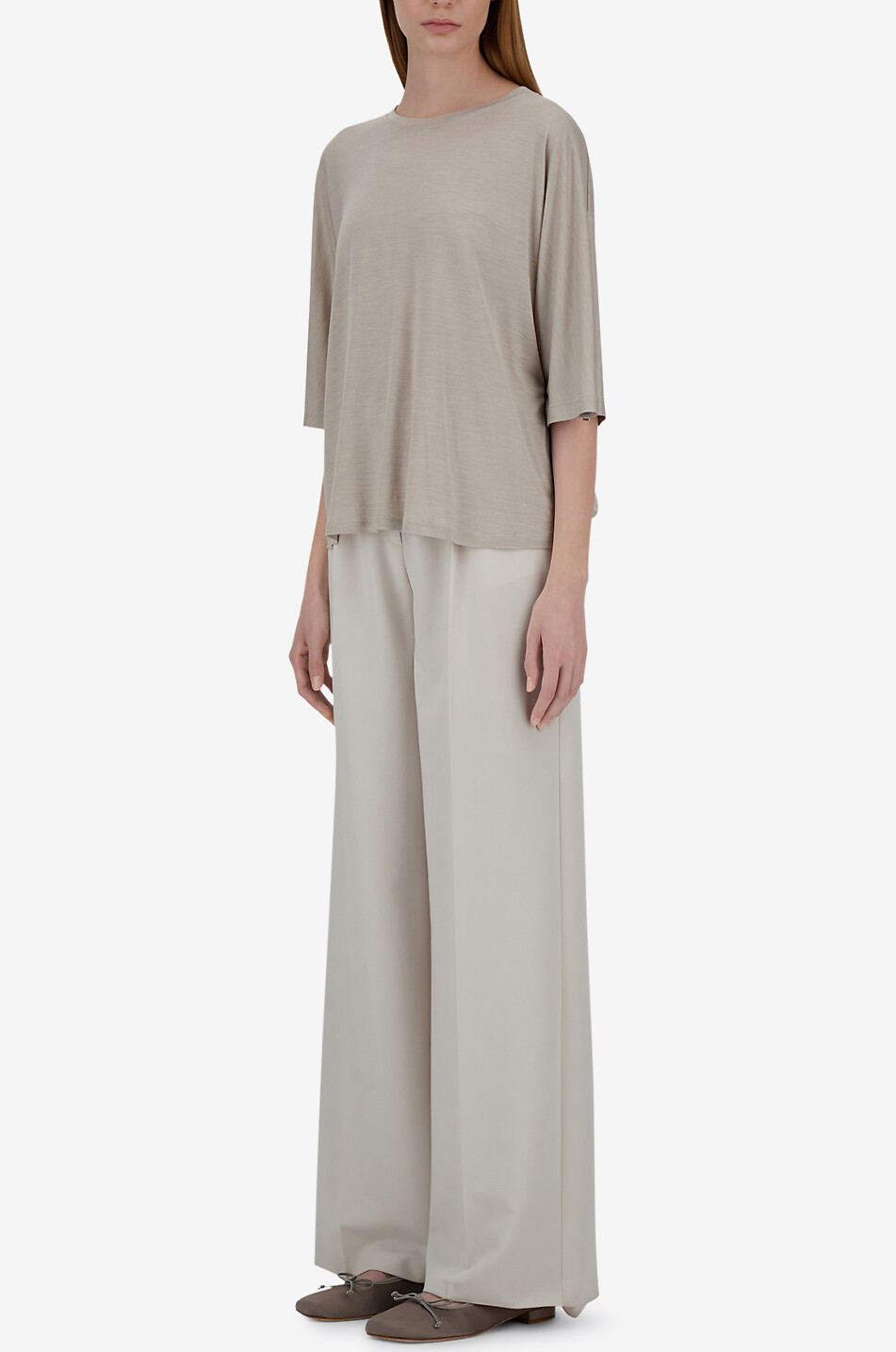 HERNO T-Shirt mit 3/4-Ärmeln Damen Hellbeige 4
