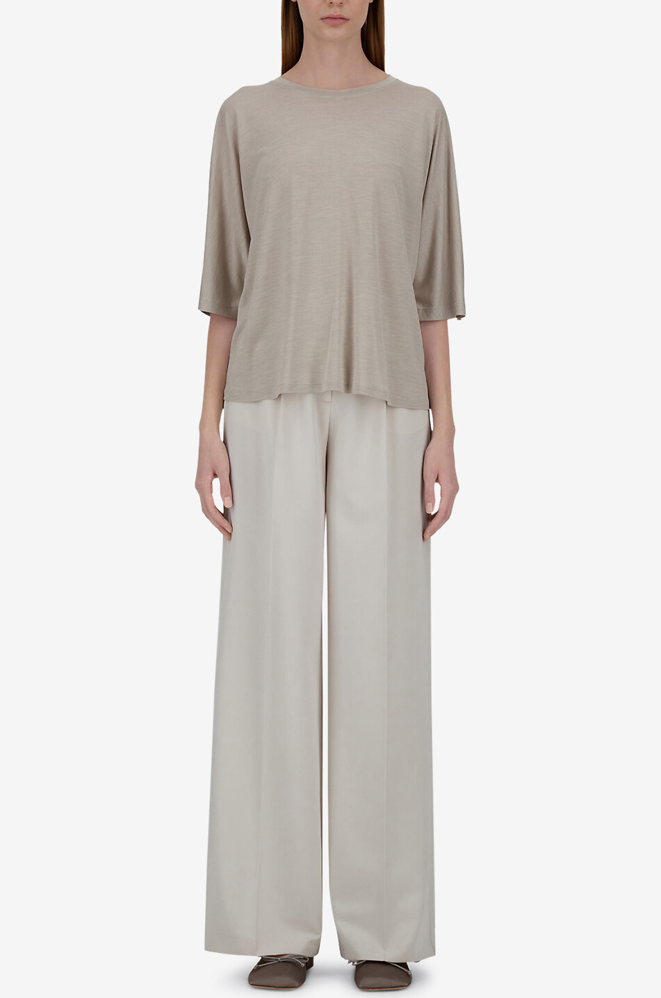 HERNO T-Shirt mit 3/4-Ärmeln Damen Hellbeige 3