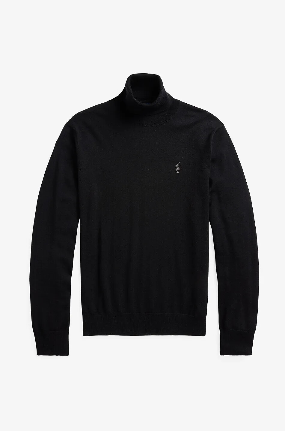 POLO RALPH LAUREN Pull fin en laine mérinos à col roulé Pony Homme NOIR 1