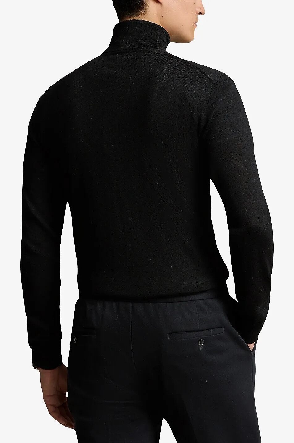 POLO RALPH LAUREN Pull fin en laine mérinos à col roulé Pony Homme NOIR 3