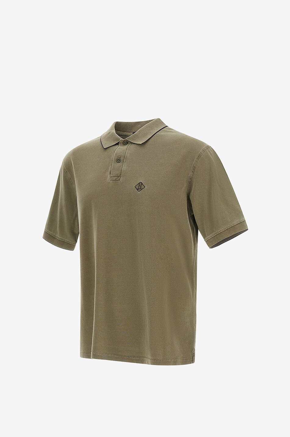 HERNO Short-sleeved polo shirt Men MEDIUM GREEN 2