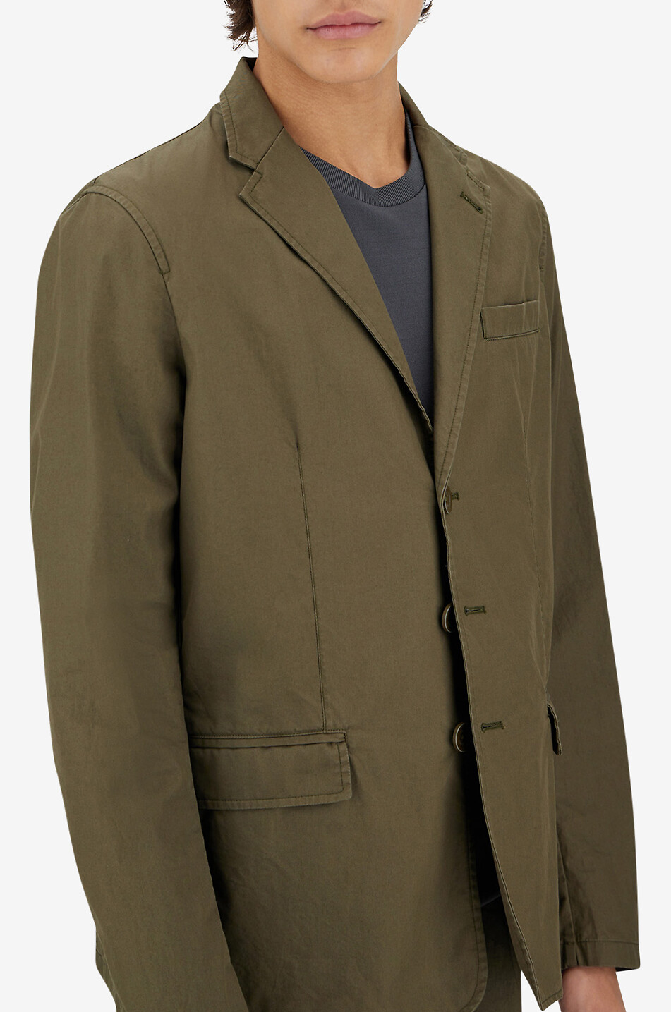 HERNO Single-breasted blazer Men MEDIUM GREEN 7