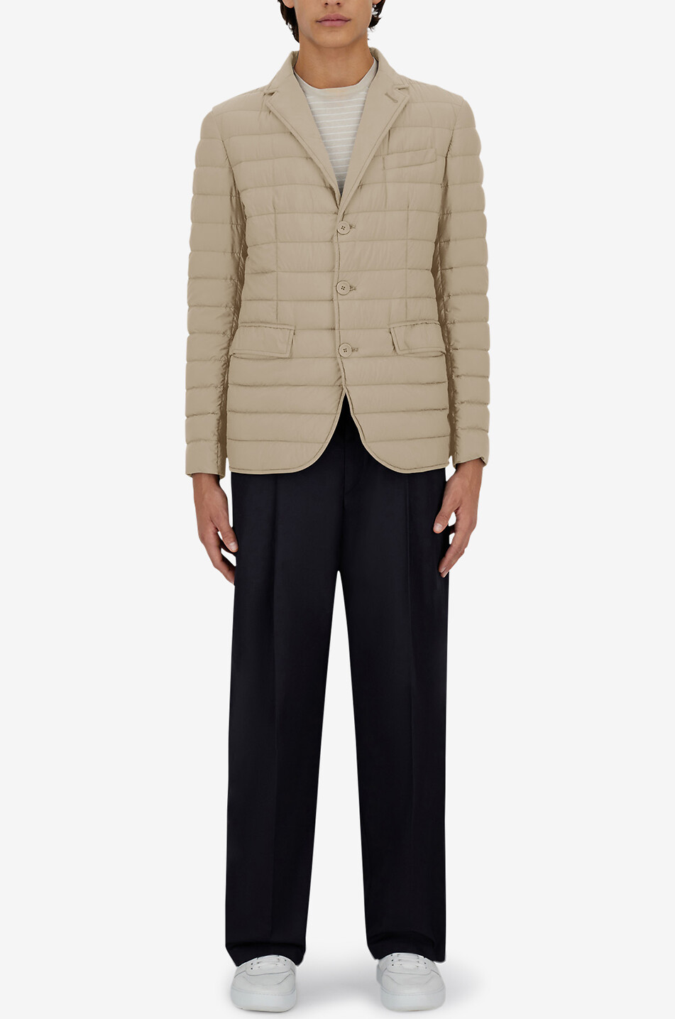 HERNO Blazer matelassé en duvet Homme Beige clair 2