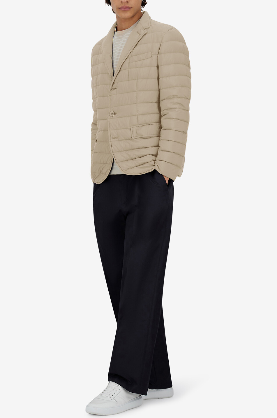 HERNO Blazer matelassé en duvet Homme Beige clair 5