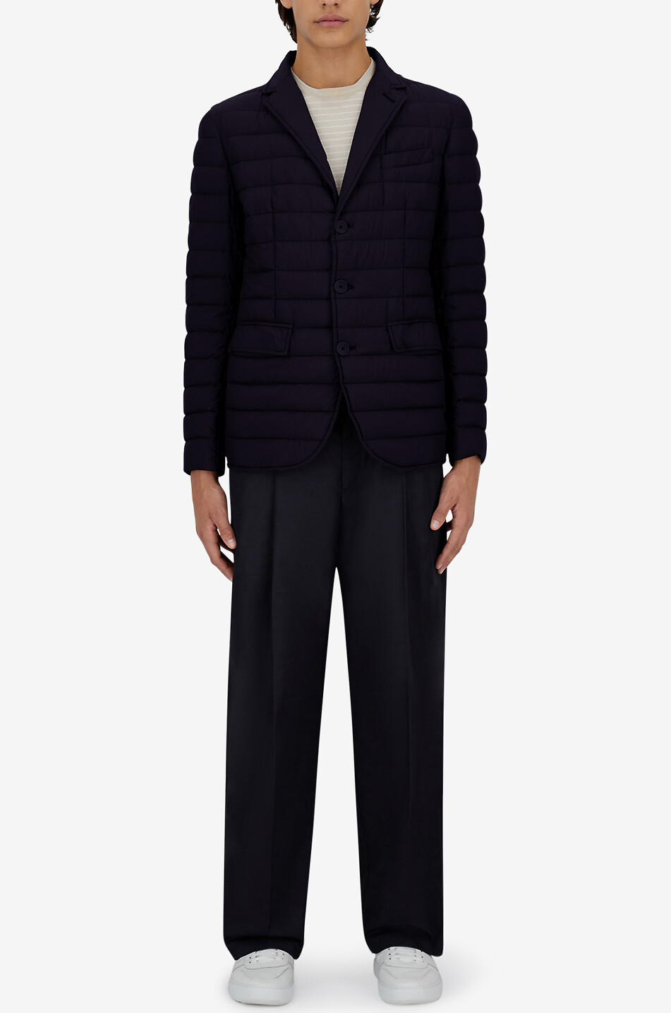 HERNO Blazer matelassé en duvet Homme BLEU FONCE 2
